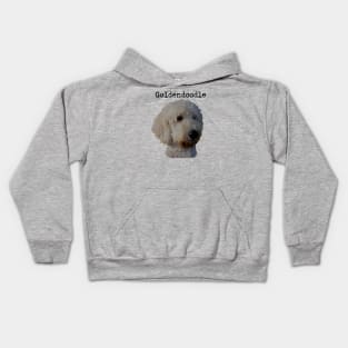 Blonde Goldendoodle Dog Kids Hoodie